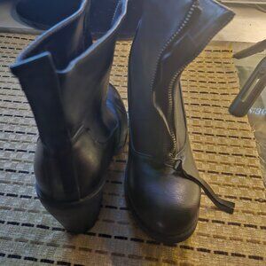 Women's Fall Ankle Boots Shoes Chunky Block Stacked Heel